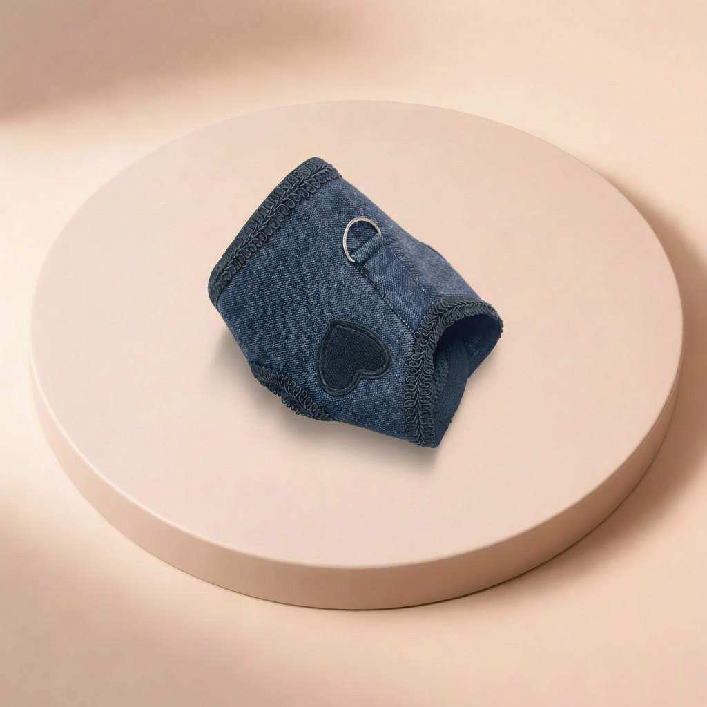 Harnais denim sur socle